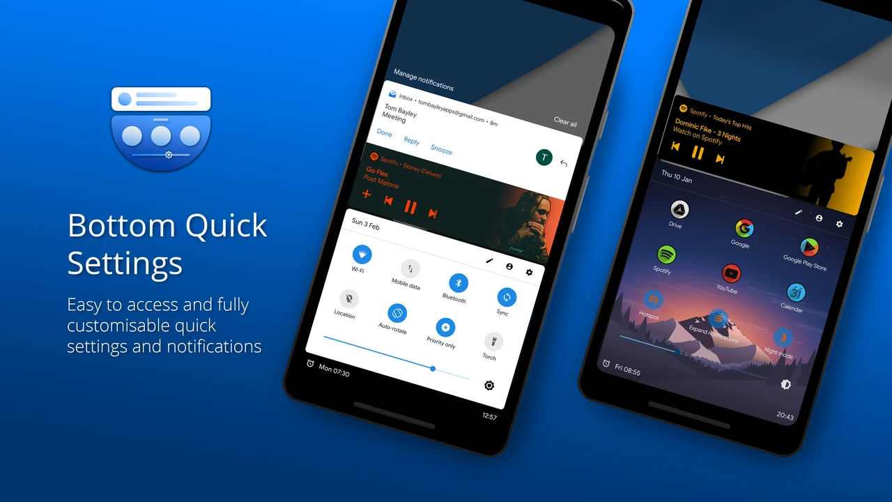 Bottom Quick Settings preview